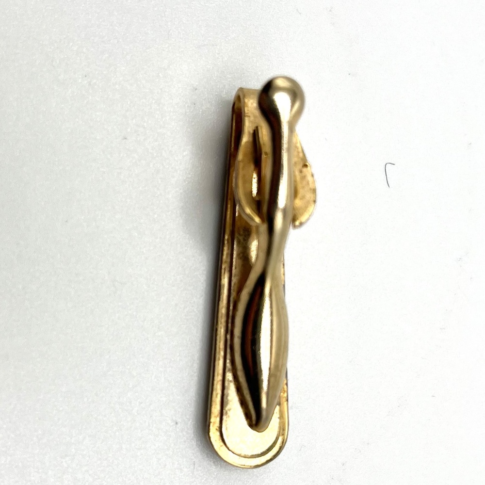 2 Vintage Unmarked Tie Clips; Black Onyx/1 Rhinestone and SWANK tie clip - Picture 13 of 15